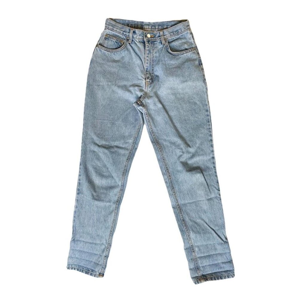 Vintage 90s Heavyweight Cotton Denim Highwaisted Straight Leg Jeans